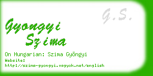 gyongyi szima business card