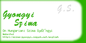 gyongyi szima business card